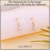 IGI Certified 1.50 Ctw Oval Lab Grown Diamond Solitaire Classic Drop Earrings for Women in 10K White Gold in Screw Back