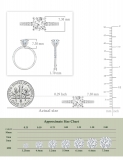 925 Sterling Silver Engagement Ring, IGI Certified with 2.25 ctw Cushion & Round Lab Grown Diamond