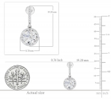 IGI Certified 2.20 Cttw Round Lab Grown Diamond Halo Earrings, 10K White Gold in Screw Back