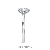0.50 Carat Pear Shape Lab Grown White Diamond Sparkling Solitaire Engagement Ring for Women in 10K White Gold