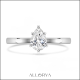 IGI Certified 2.50 Carat Pear Shape Lab Grown White Diamond Sparkling Solitaire Engagement Ring for Women in 10K White Gold