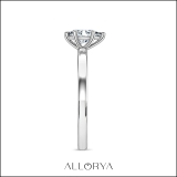 0.25 Carat Pear Shape Lab Grown White Diamond Sparkling Solitaire Engagement Ring for Women in 18K White Gold