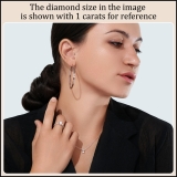 10K White Gold Three Stone Anniversary Ring for Women with 0.75 ctw,Oval (0.50 ct) & Round (0.25 ct) Lab Grown White Diamond