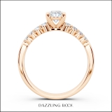 IGI Certified Oval (1.00 CT) & Round (0.23 CT) Lab Grown White Diamond Solitaire Engagement Ring for Women in 10K Solid Rose Gold