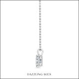 IGI Certified 1.00 Cttw Emerald Solitaire Lab Grown Diamond 4 Prong Pendant with 18 inch Silver Chain, 10K Solid White Gold