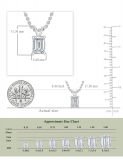 IGI Certified 1.00 Cttw Emerald Solitaire Lab Grown Diamond 4 Prong Pendant with 18 inch Gold Chain, 10K Solid White Gold