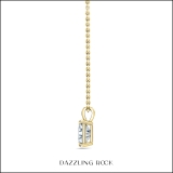 IGI Certified 1.00 Cttw Emerald Solitaire Lab Grown Diamond 4 Prong Pendant with 18 inch Gold Chain, 14K Solid Yellow Gold