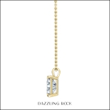 IGI Certified 3.00 Cttw Emerald Solitaire Lab Grown Diamond 4 Prong Pendant with 18 inch Gold Chain, 14K Solid Yellow Gold