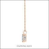 IGI Certified 1.50 Cttw Emerald Solitaire Lab Grown Diamond 4 Prong Pendant with 18 inch Gold Chain, 18K Solid Rose Gold