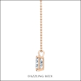 IGI Certified 2.50 Cttw Emerald Solitaire Lab Grown Diamond 4 Prong Pendant with 18 inch Gold Chain, 18K Solid Rose Gold