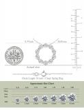 2.00 Cttw Round Lab Grown Diamond Twisted Arms Open Circle Pendant with 18 inch Gold Chain, 14K White Gold
