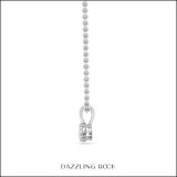 0.50 Cttw Oval Solitaire Lab Grown Diamond 4 Prong Pendant with 18 inch Silver Chain, 10K Solid White Gold