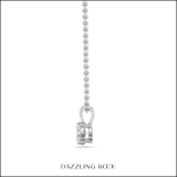 IGI Certified 2.00 Cttw Oval Solitaire Lab Grown Diamond 4 Prong Pendant with 18 inch Silver Chain, 925 Sterling Silver