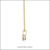 IGI Certified 1.00 Cttw Oval Solitaire Lab Grown Diamond 4 Prong Pendant with 18 inch Gold Chain, 14K Solid Yellow Gold