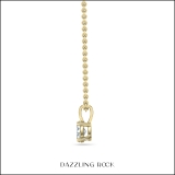 IGI Certified 1.50 Cttw Oval Solitaire Lab Grown Diamond 4 Prong Pendant with 18 inch Gold Chain, 14K Solid Yellow Gold