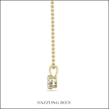 IGI Certified 2.00 Cttw Oval Solitaire Lab Grown Diamond 4 Prong Pendant with 18 inch Gold Chain, 14K Solid Yellow Gold