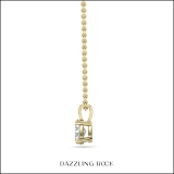 IGI Certified 3.00 Cttw Oval Solitaire Lab Grown Diamond 4 Prong Pendant with 18 inch Gold Chain, 14K Solid Yellow Gold