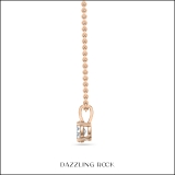 IGI Certified 1.50 Cttw Oval Solitaire Lab Grown Diamond 4 Prong Pendant with 18 inch Gold Chain, 18K Solid Rose Gold