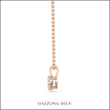 IGI Certified 2.00 Cttw Oval Solitaire Lab Grown Diamond 4 Prong Pendant with 18 inch Gold Chain, 18K Solid Rose Gold
