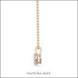 IGI Certified 3.00 Cttw Oval Solitaire Lab Grown Diamond 4 Prong Pendant with 18 inch Gold Chain, 18K Solid Rose Gold