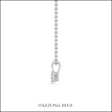 0.25 Cttw Princess Lab Grown Diamond 4 Prong Solitaire Pendant with 18 inch Silver Chain, 10K White Gold