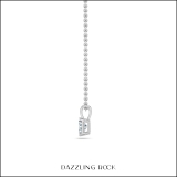 IGI Certified 0.75 Cttw Emerald Cut Solitaire Lab Grown Diamond 4 Prong Pendant with 18 inch Silver Chain, 10K White Gold