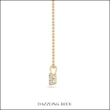 IGI Certified 1.00 Cttw Emerald Cut Solitaire Lab Grown Diamond 4 Prong Pendant with 18 inch Gold Chain, 14K Yellow Gold