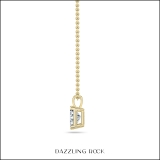 IGI Certified 3.00 Cttw Emerald Cut Solitaire Lab Grown Diamond 4 Prong Pendant with 18 inch Gold Chain, 14K Yellow Gold