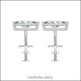 IGI Certified 1.00 Cttw Marquise Lab Grown Diamond V-Prong Solitaire Stud Earrings for Women in 10K White Gold in Screw Back