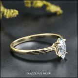 0.50 Cttw Marquise Lab Grown Diamond Solitaire Engagement Ring, 10K Yellow Gold