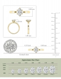 14K Yellow Gold 6 Prong Solitaire Ring, IGI Certified 1.00 ctw Oval Lab Grown Diamond