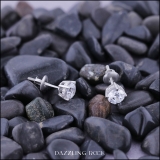 IGI Certified 10K White Gold Unseen Halo Push Back Stud Earrings, 1.08 ctw Round Lab Grown Diamond
