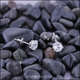 IGI Certified 10K White Gold Unseen Halo Screw Back Stud Earrings, 1.08 ctw Round Lab Grown Diamond