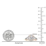 IGI Certified 1.29 ctw Lab Grown White Diamond Split-Shank Halo Wedding Ring for Women (6mm Center Diamond, Color H-I, Clarity SI2) in 18K Rose Gold