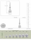 2.18 cttw Pear & Round Cubic Zirconia Lever Back Earrings, 925 Sterling Silver