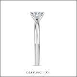 0.50 Ctw Round Cubic Zirconia Solitaire Engagement Ring for Women in 925 Sterling Silver