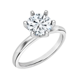 1.50 Ctw Round Cubic Zirconia Solitaire Engagement Ring for Women in 925 Sterling Silver