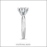 1.50 Ctw Round Cubic Zirconia Solitaire Engagement Ring for Women in 925 Sterling Silver