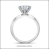 2.00 Ctw Round Cubic Zirconia Solitaire Engagement Ring for Women in 925 Sterling Silver