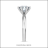 2.00 Ctw Round Cubic Zirconia Solitaire Engagement Ring for Women in 925 Sterling Silver