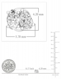 0.50 Cttw Oval & Pear Cubic Zirconia 2 Stone Stud Earrings, 925 Sterling Silver in Push Back