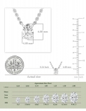 0.50 Cttw Oval Cubic Zirconia Solitaire Pendant Necklace with 18 inch Silver Chain in 925 Sterling Silver