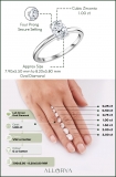 1.00 Cttw Oval Cubic Zirconia Solitaire Engagement Ring, 925 Sterling Silver