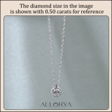 0.25 Cttw Round Cubic Zirconia Solitaire Bezel Set Pendant with 18 inch Silver Chain, 925 Sterling Silver