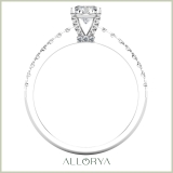 Solitaire Engagement Ring for Women with 1.11 ctw, Oval (0.80 ct Center) & Round (0.31 ct) Cubic Zirconia in 925 Sterling Silver