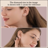 0.75 Cttw Round Cubic Zirconia Solitaire Stud Earrings for Women in 925 Sterling Silver in Screw Back