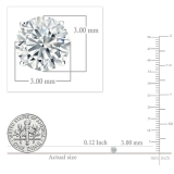 925 Sterling Silver 4 Prong Solitaire Stud Earrings, 0.25 CT Round Cubic Zirconia in Push Back