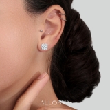 3.00 Ctw Cushion Cubic Zirconia 4 Prong Solitaire Stud Earrings for Women in 925 Sterling Silver in Screw Back