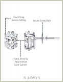 0.50 Cttw Oval Cubic Zirconia Solitaire Stud Earrings for Women in 925 Sterling Silver in Screw Back