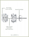 0.60 Cttw Oval Cubic Zirconia Solitaire Stud Earrings for Women in 925 Sterling Silver in Push Back